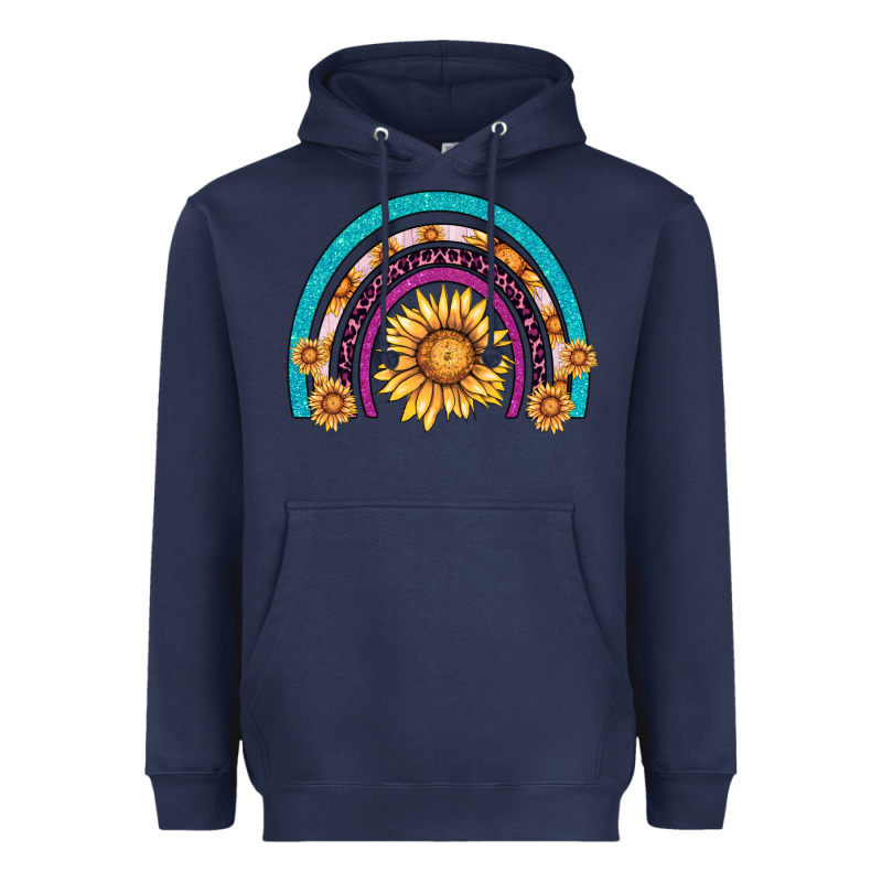 Rainbow Sunflower Heavyweight Hoodie by AdoDesignShop | Teevron
