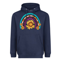 Navy rainbow sunflower Heavyweight Hoodie - AdoDesignShop