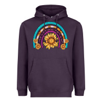 Plum rainbow sunflower Heavyweight Hoodie - AdoDesignShop