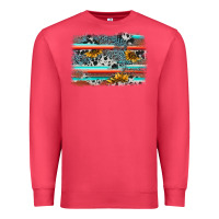 Cardinal serape cowhide sunflower background Premium Sweatshirt - AdoDesignShop