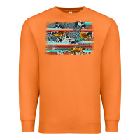 Carrot serape cowhide sunflower background Premium Sweatshirt - AdoDesignShop