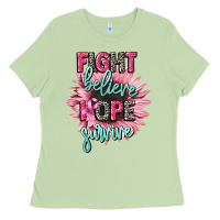 Matcha fight believe hope survive cancer awareness Ladies Tee - CowGirlArtShop