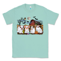 Seafoam halloween pigs Classic Tee - CowGirlArtShop