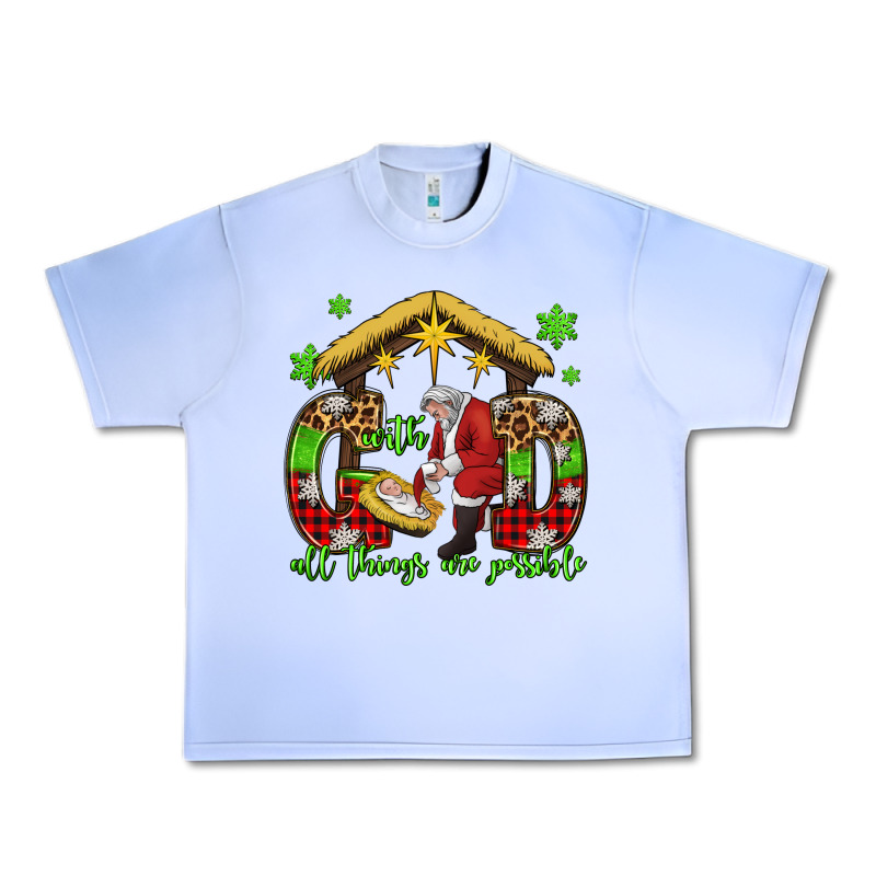 With God All Things Are Possible Santa Baby Jesus Urban Heavy Tee by Jasminsmagicworld | Teevron