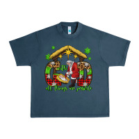 Midnight Navy with god all things are possible santa baby jesus Urban Heavy Tee - Jasminsmagicworld