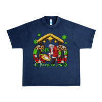 Navy with god all things are possible santa baby jesus Urban Heavy Tee - Jasminsmagicworld