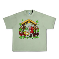Oil Green with god all things are possible santa baby jesus Urban Heavy Tee - Jasminsmagicworld