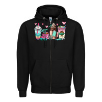 Black nurse  coffee cup Zipper Hoodie - AdoDesignShop