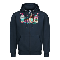 Navy nurse  coffee cup Zipper Hoodie - AdoDesignShop