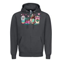 Smoke nurse  coffee cup Zipper Hoodie - AdoDesignShop