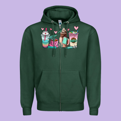 Nurse  Coffee Cup Zipper Hoodie Designed By Adodesignshop