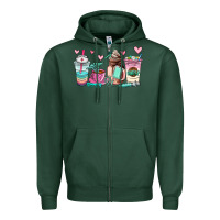 Sports Green nurse  coffee cup Zipper Hoodie - AdoDesignShop