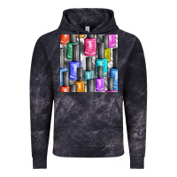 Cloud Black colorful nail polish seamless pattern bbs Vintage Hoodie - BundleAndBundleShop
