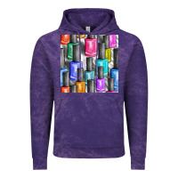 Cloud Purple colorful nail polish seamless pattern bbs Vintage Hoodie - BundleAndBundleShop