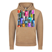Vintage Coffee colorful nail polish seamless pattern bbs Vintage Hoodie - BundleAndBundleShop