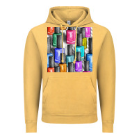 Vintage Mustard colorful nail polish seamless pattern bbs Vintage Hoodie - BundleAndBundleShop