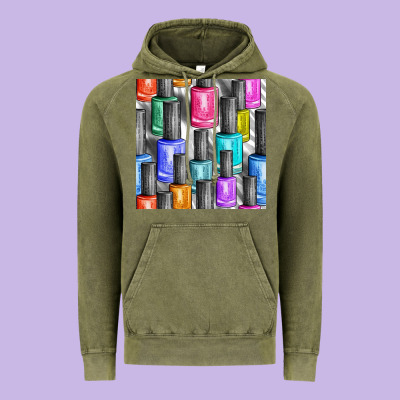 Colorful Nail Polish Seamless Pattern Bbs Vintage Hoodie Designed By Bundleandbundleshop