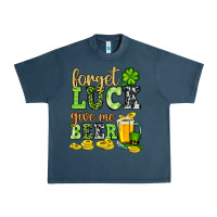 Midnight Navy St. Patrick's Forget luck give me beer Urban Heavy Tee - OliviaCreatesArt