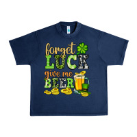 Navy St. Patrick's Forget luck give me beer Urban Heavy Tee - OliviaCreatesArt