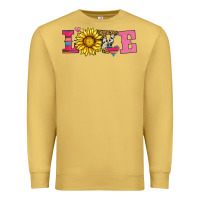 Antique Gold love sunflower valentines day Premium Sweatshirt - AdoDesignShop