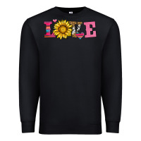 Black love sunflower valentines day Premium Sweatshirt - AdoDesignShop