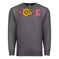 Charcoal Heather love sunflower valentines day Premium Sweatshirt - AdoDesignShop