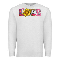 Oatmeal Heather love sunflower valentines day Premium Sweatshirt - AdoDesignShop