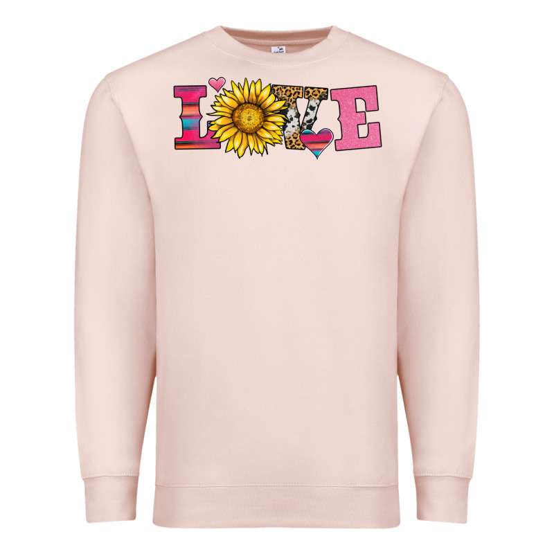 Love Sunflower Valentines Day Premium Sweatshirt by AdoDesignShop | Teevron