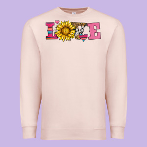 Love Sunflower Valentines Day Premium Sweatshirt Designed By Adodesignshop