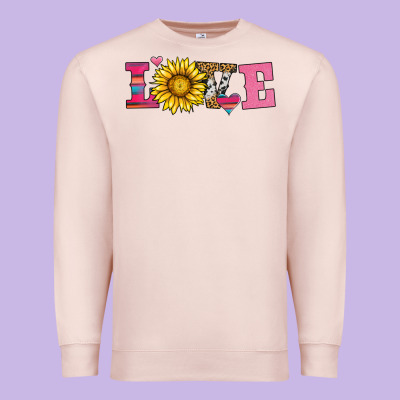 Love Sunflower Valentines Day Premium Sweatshirt Designed By Adodesignshop