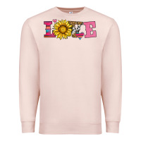 Pale Pink love sunflower valentines day Premium Sweatshirt - AdoDesignShop