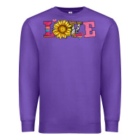 Purple love sunflower valentines day Premium Sweatshirt - AdoDesignShop