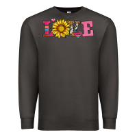 Smoke love sunflower valentines day Premium Sweatshirt - AdoDesignShop