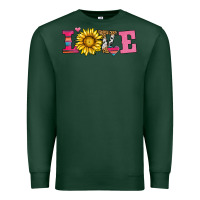 Sports Green love sunflower valentines day Premium Sweatshirt - AdoDesignShop