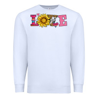 White love sunflower valentines day Premium Sweatshirt - AdoDesignShop