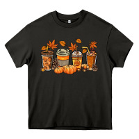 Asphalt Fall coffee cups Heavy Core Tee - NancyCooperArtShop