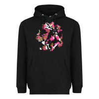Black valentine's day cow patches Heavyweight Hoodie - AdoDesignShop
