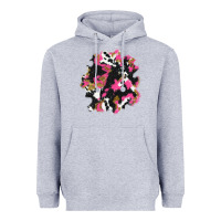 Heather Grey valentine's day cow patches Heavyweight Hoodie - AdoDesignShop