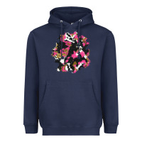Navy valentine's day cow patches Heavyweight Hoodie - AdoDesignShop