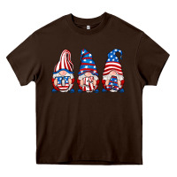 Chocolate Brown usa fourth of july gnomes Heavy Core Tee - RanaPortraitStore