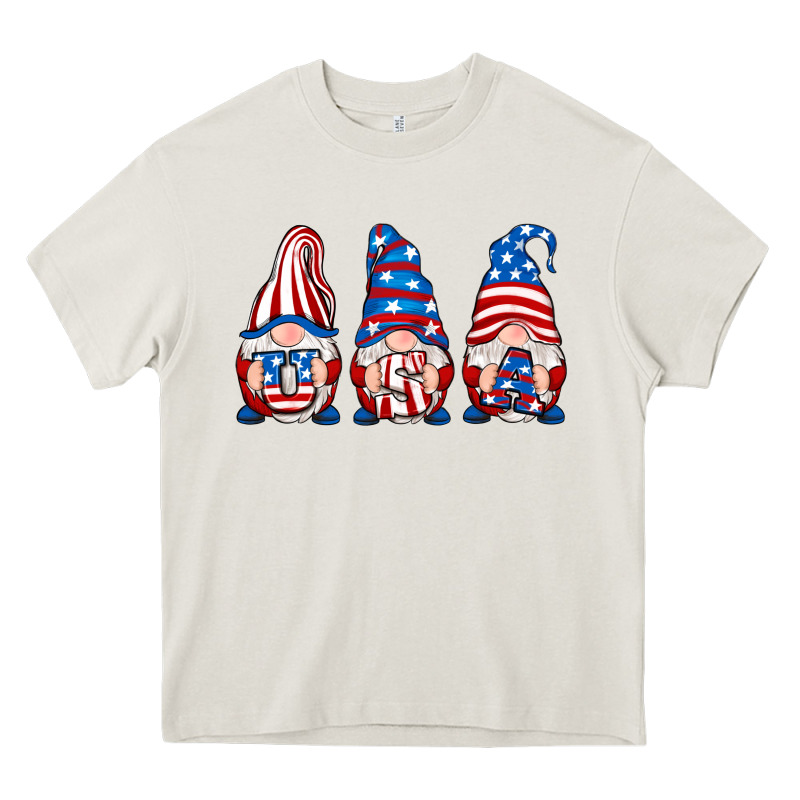 Usa Fourth Of July Gnomes Heavy Core Tee by RanaPortraitStore | Teevron