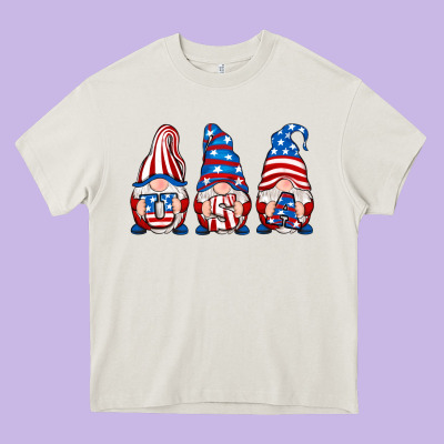 Usa Fourth Of July Gnomes Heavy Core Tee Designed By Ranaportraitstore