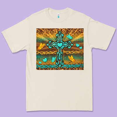 Western Cross Premium Tee Designed By Tumblerdesignbyshophia