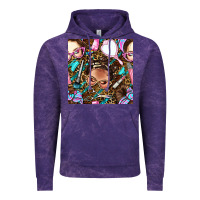 Cloud Purple hairdresser messy bun hand mirror and scissors with leopard and tiger  Vintage Hoodie - BundleAndBundleShop