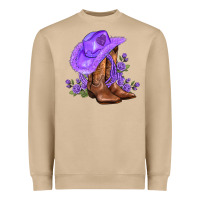 Mushroom purple cowgirl  and roses Heavyweight Sweatshirt - AdoDesignShop
