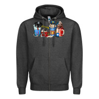 Charcoal Heather police coffee cup Zipper Hoodie - AdoDesignShop