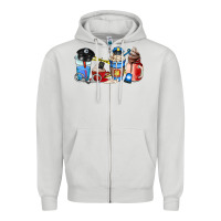 Dove Grey police coffee cup Zipper Hoodie - AdoDesignShop