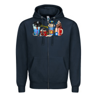 Navy police coffee cup Zipper Hoodie - AdoDesignShop