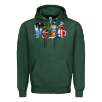 Sports Green police coffee cup Zipper Hoodie - AdoDesignShop
