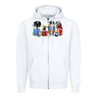 White police coffee cup Zipper Hoodie - AdoDesignShop
